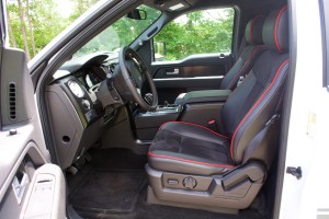 Inside the 2014 Ford F-150 Tremor review vehicle there is enough room for two, a lot of cup holders and room for bags.